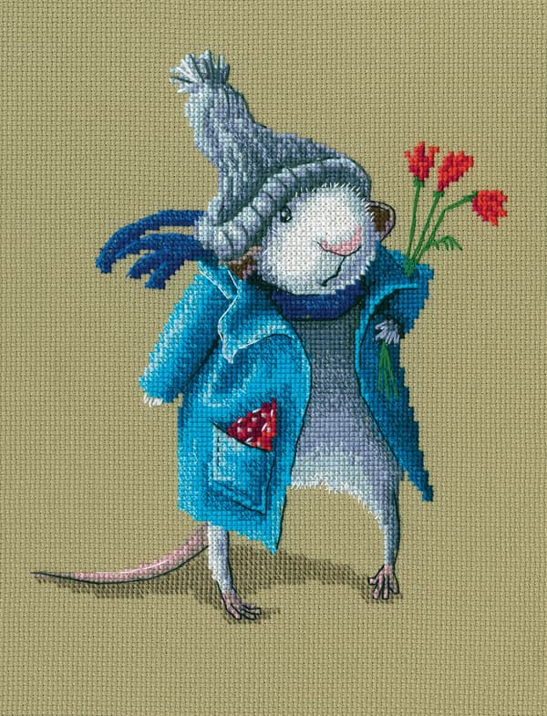 Broderikit RTO "Knippe under armen" 15.5x18.5 cm