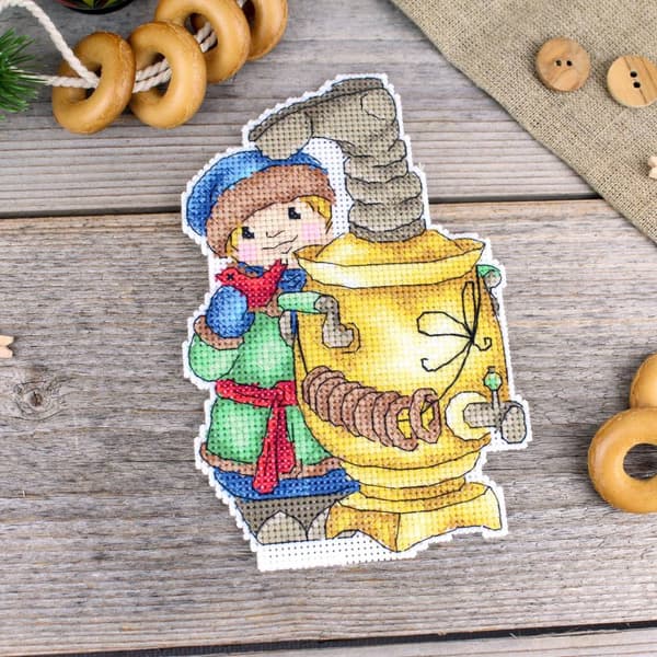 Broderikit plastic canvas MP Studia "Samovar" 10x16 cm