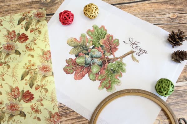 Broderikit MP Studia "Naturens gaver. Agern" 17x14 cm