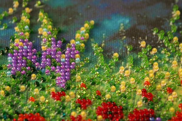 Perlebroderi Abris Art "Vild eng" 15x15 cm