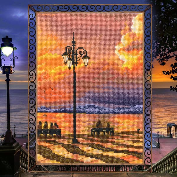 Broderisett RTO "Solnedgangsromantikk" 13.5x19cm