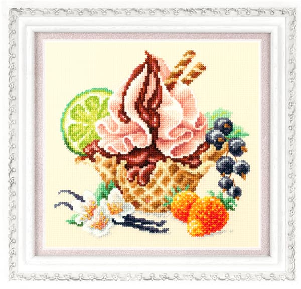 Broderikit Magic Needle "Vaniljeis" 17x17 cm