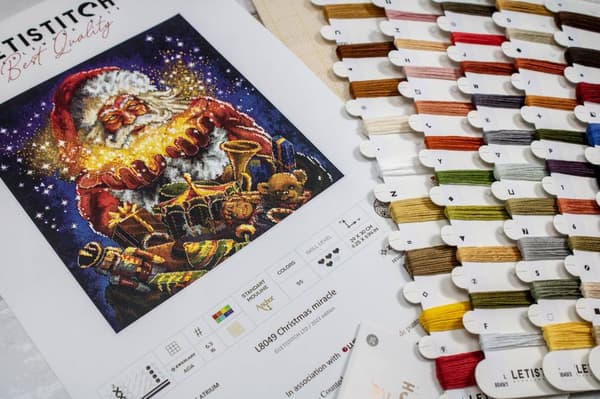 Broderikit LetiStitch L8049 - "Julemirakel" 29x30 cm