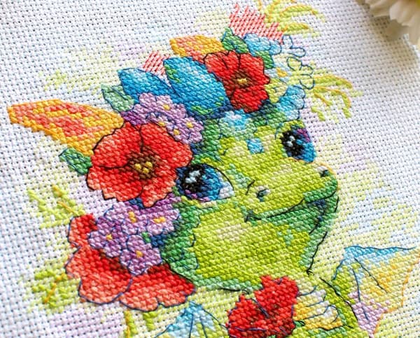 Broderisett MP Studia "Romantisk drage" 15x15 cm