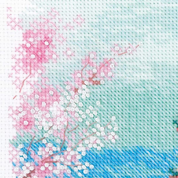 Broderisett Riolis "Sakura. Pagode" 18x24 cm