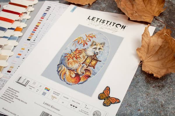 Broderikit LetiStitch L8900 - "Kitsune" 15x23 cm