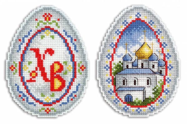 Broderikit plastic canvas MP Studia "Ljusstark fest" 8x11 cm