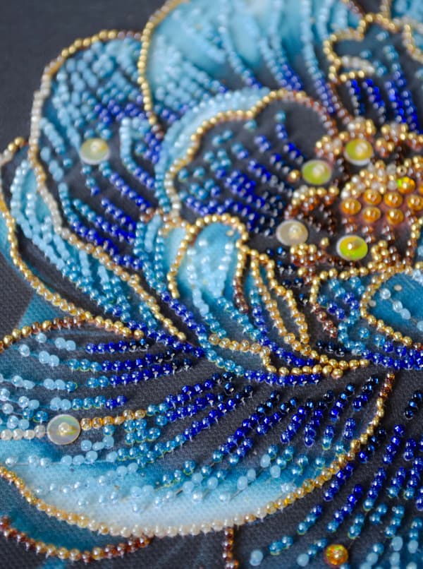 Broderikit med perler Abris Art «Kongelig blomstring» 20x20cm
