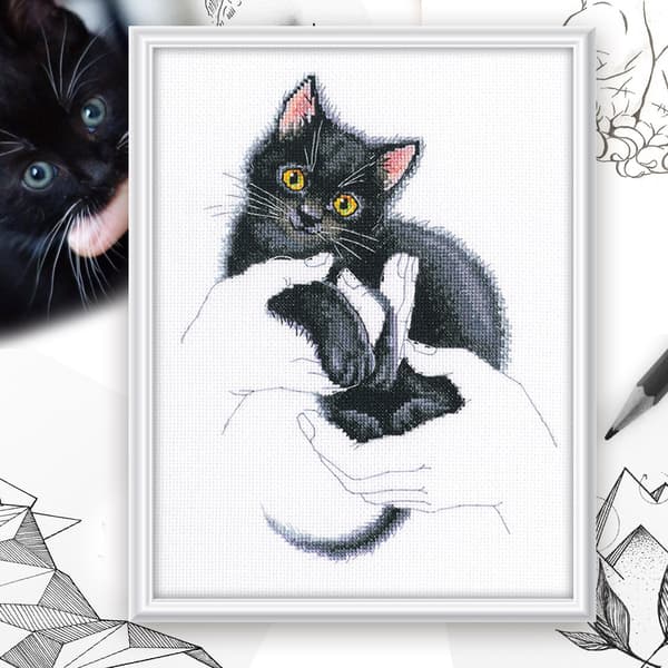 Broderikit RTO "Varme i håndfladerne" 16,5x21,5 cm