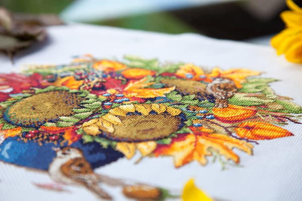 Broderikit Merejka K-80 - "Solsikker" 28x28 cm