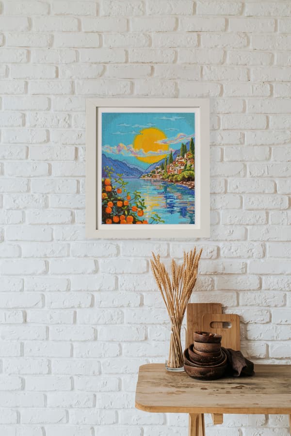 Broderikit Abris Art "Den sicilianske sol" 25x30 cm