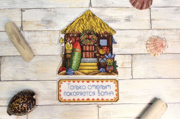 Broderikit Plastik Canvas MP Studia "Havhus" 12x20 cm