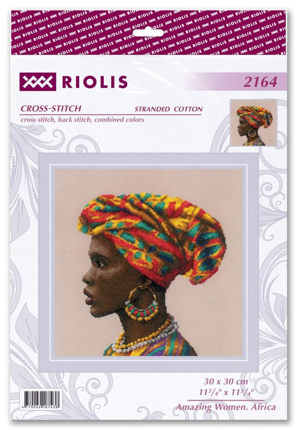 Broderikit Riolis "Utrolige kvinder. Afrika" 30x30 cm