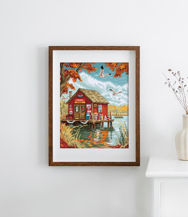 Broderikit LetiStitch L8220 - "Tidlig efterår" 21x26 cm