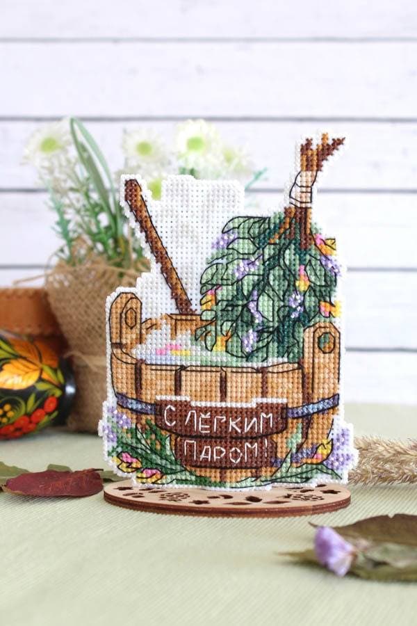 Broderikit Plastik Canvas MP Studia "Dampende duft" 10x13 cm