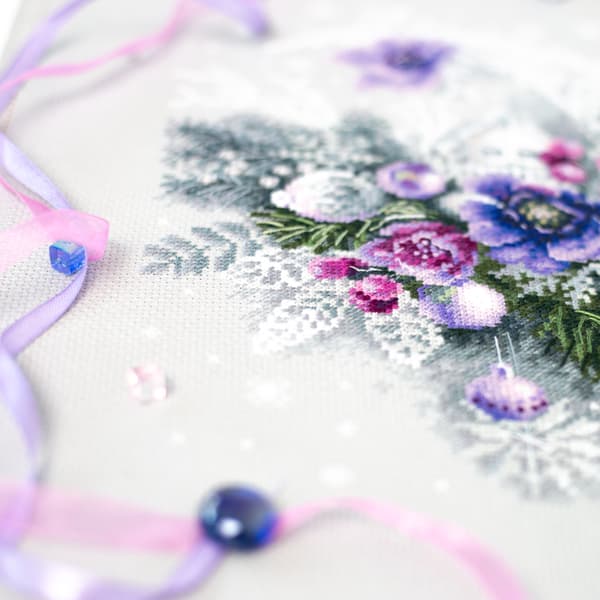 Broderikit Magic Needle "Frostig aften" 18x27 cm