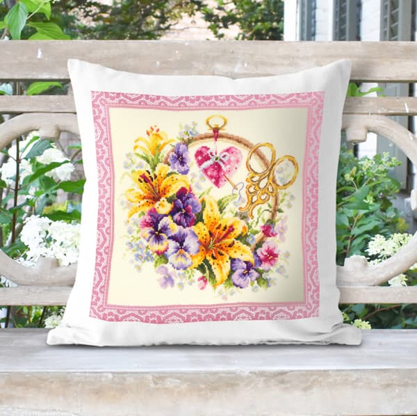 Broderisett Magic Needle "Liljer for brodøsen" 25x25 cm
