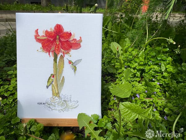 Broderikit Merejka K-202 - "Amaryllis" 14x25 cm