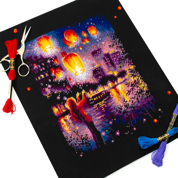 Broderikit Magic Needle "Himmellygter" 20x27 cm