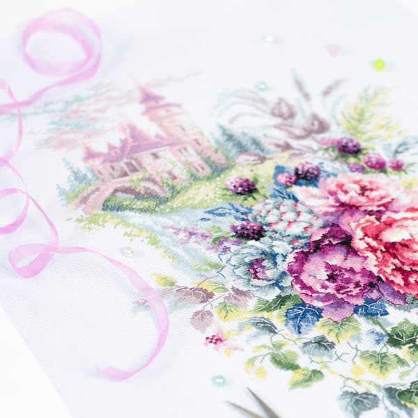 Broderikit Magic Needle "Det gamle slot" 27x38 cm