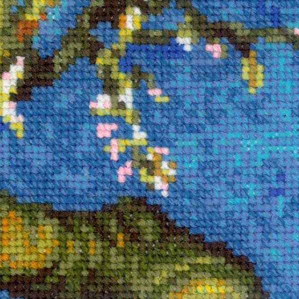 Broderikit Riolis "Mandelblom efter Van Gogh" 40x30 cm
