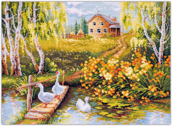 Broderikit Magic Needle "Bydamm" 40x31 cm