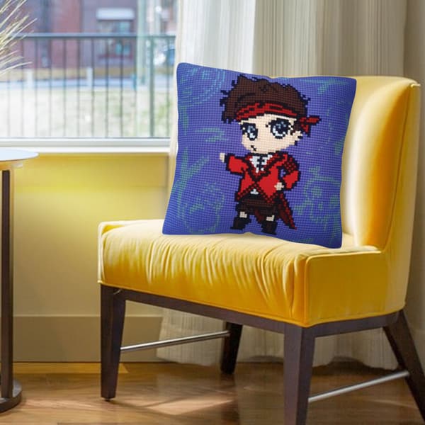 Broderikit Pude Collection D`Art 5497CC - "Gentleman" 40x40 cm
