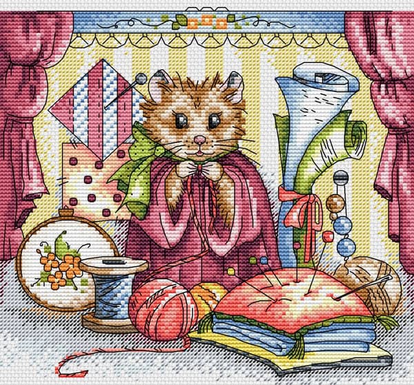 Broderikit MP Studia "Håndarbejderens paradis" 21x19 cm