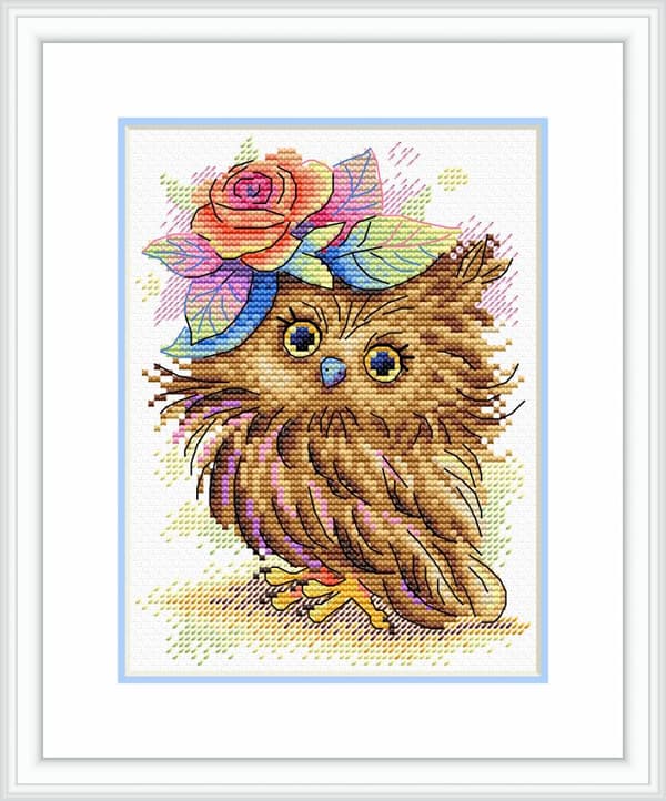 Broderikit MP Studia "Charmig uggla" 12x16 cm