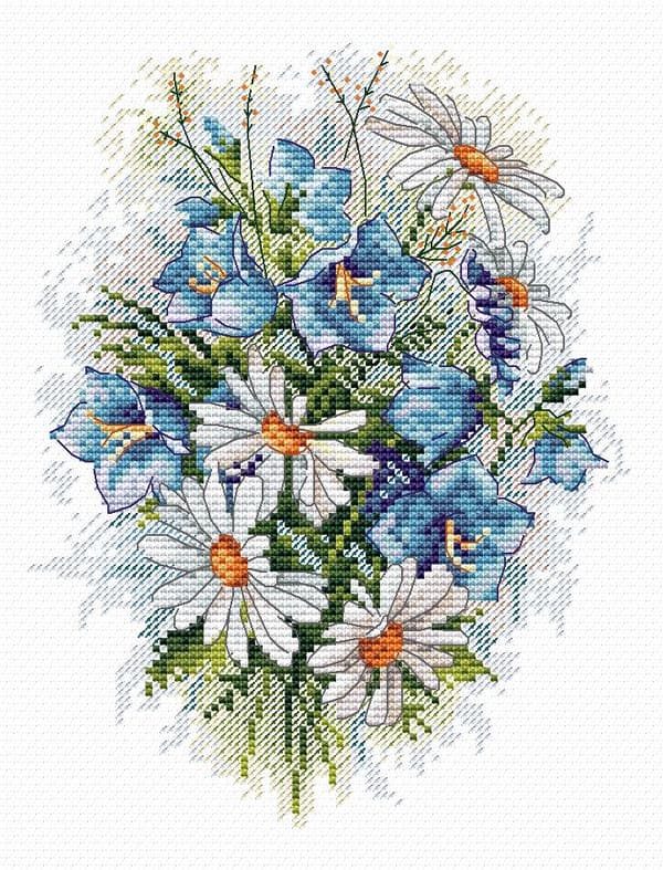 Broderikit MP Studia "Markblomster" 15x18 cm