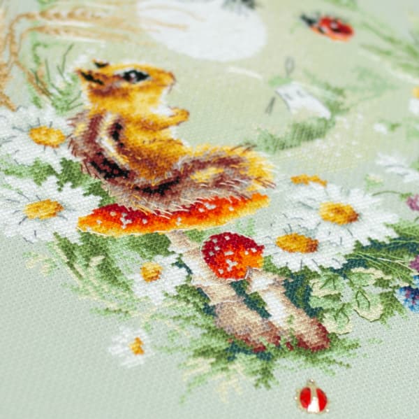 Broderikit Magic Needle "Englehistorier. Jordegern" 26 x 26 cm