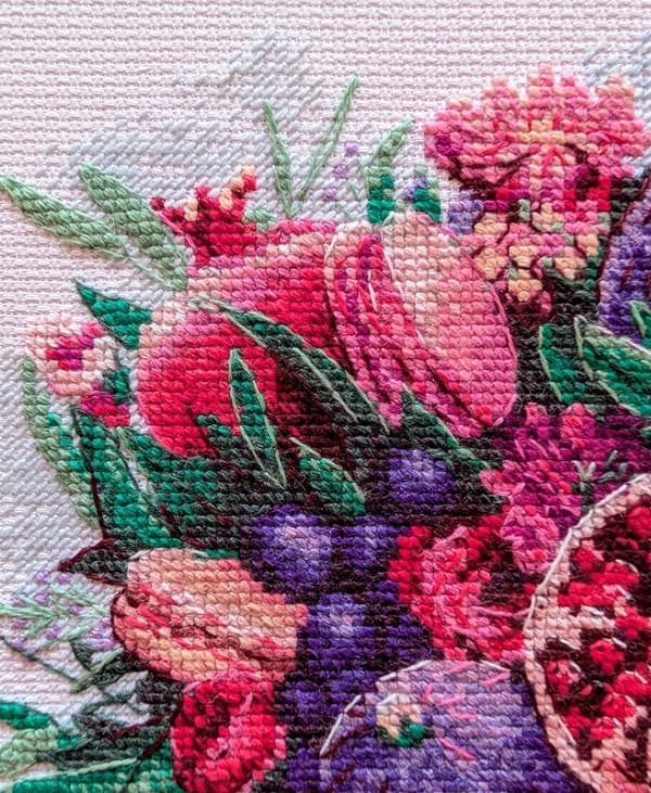 Broderikit med korssting - Riolis "Rig buket" 25x25 cm