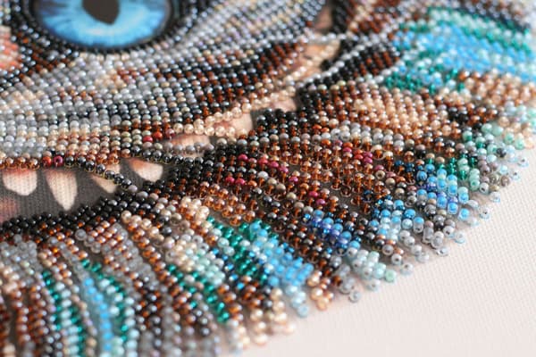 Perlebroderi Abris Art "Cheshirekatten" 32x27 cm