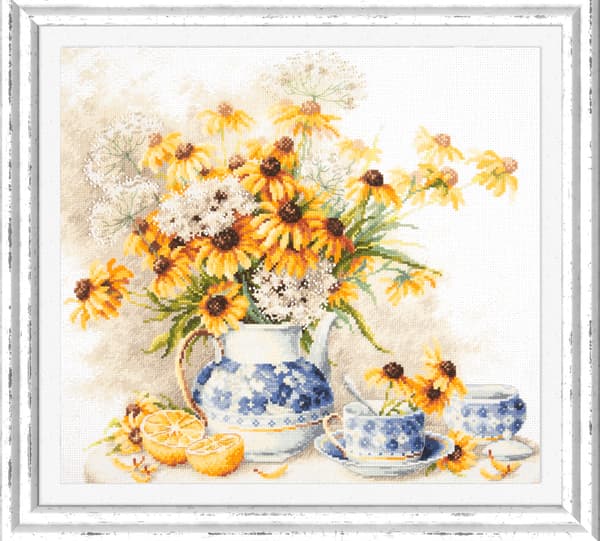 Broderisett Magic Needle «Blomte» 40x35 cm