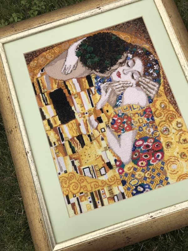 Broderisett Riolis «Kyssen» 30x35 cm