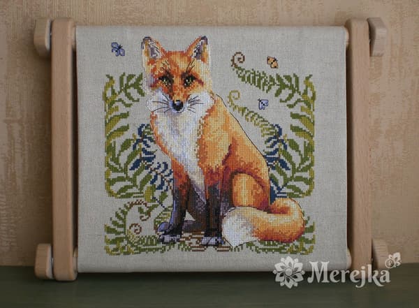 Broderikit Merejka K-144A - "Ræven" 20x20 cm