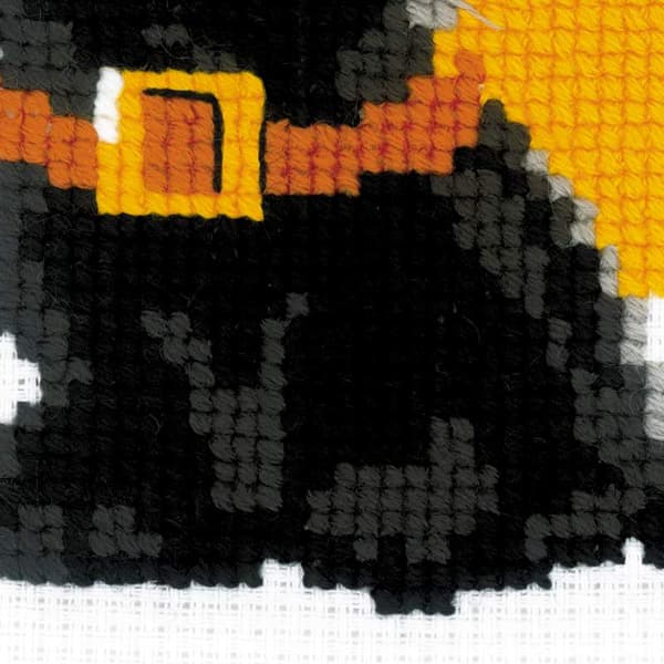 Broderikit Riolis "Sort kat" 15x15 cm