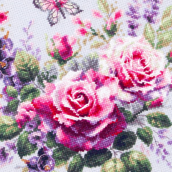 Broderikit Magic Needle "Lycklig trädgård" 22x26 cm