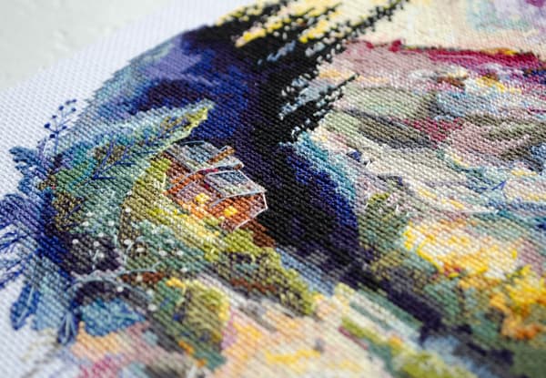Broderikit Abris Art "På verdens top" 23x23 cm