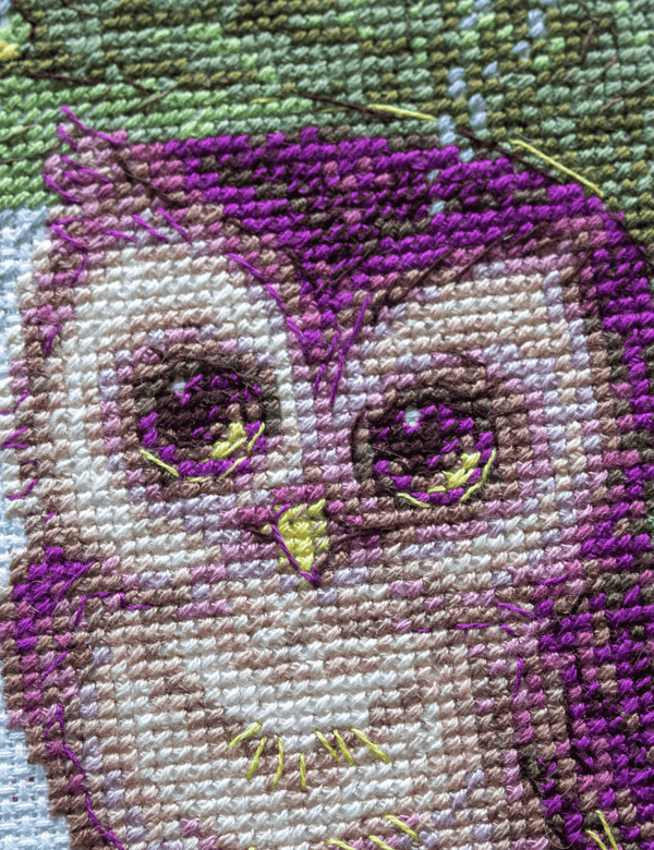 Broderikit Aine "Regndrop-ugle" 13x15 cm