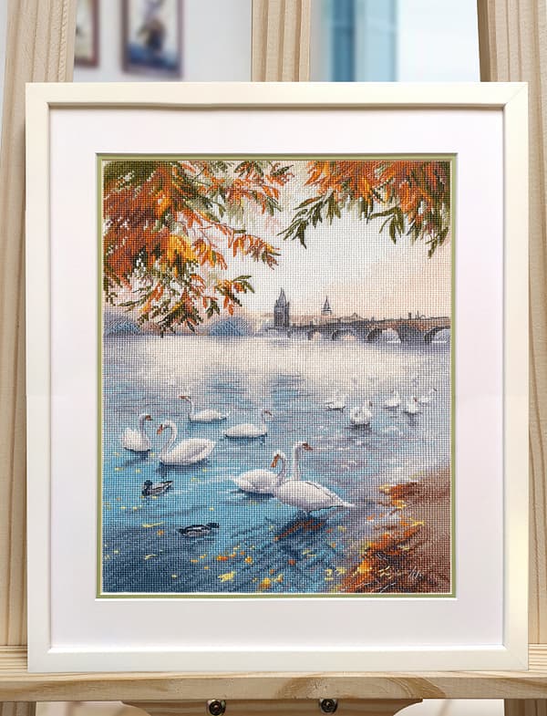 Broderikit Oven "Höststrand" 23x32 cm