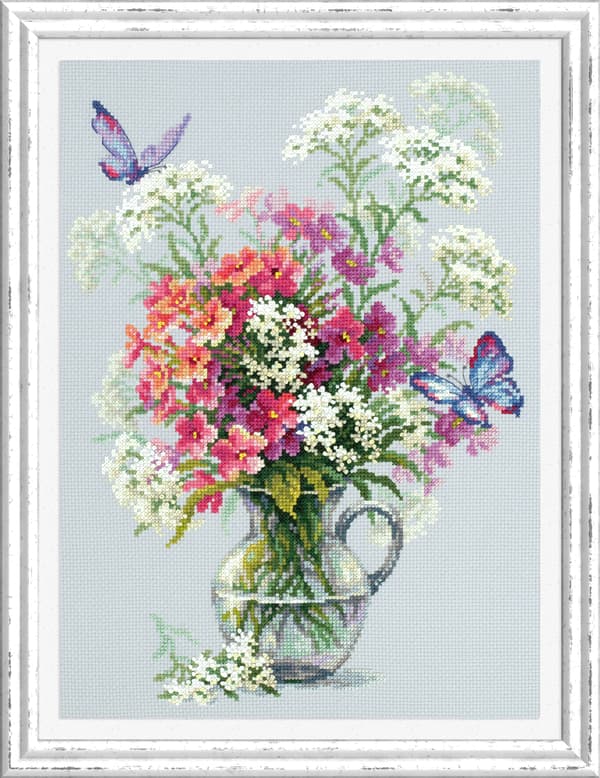 Broderisett Magic Needle "Phlox og ryllik" 24x33 cm