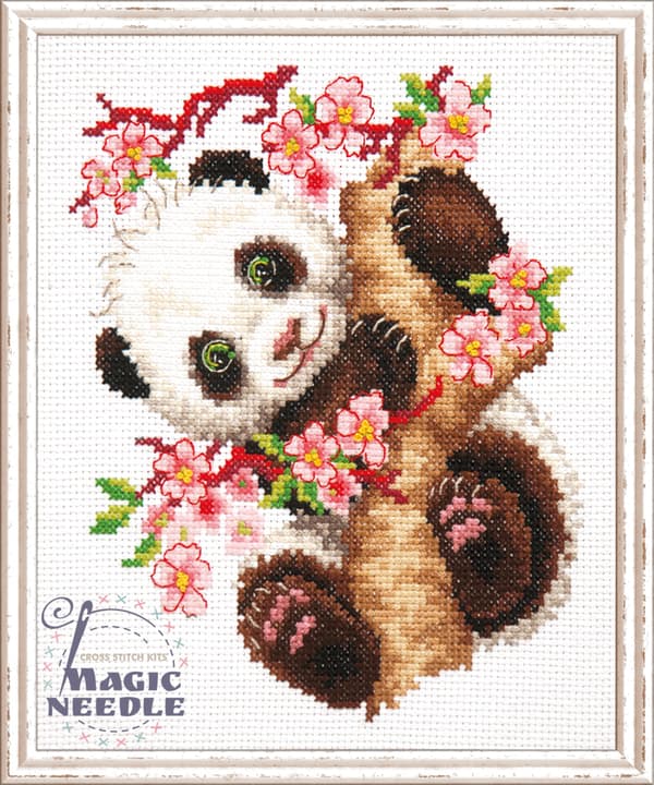 Ristipistopakkaus Magic Needle "Panda" 15x18 cm