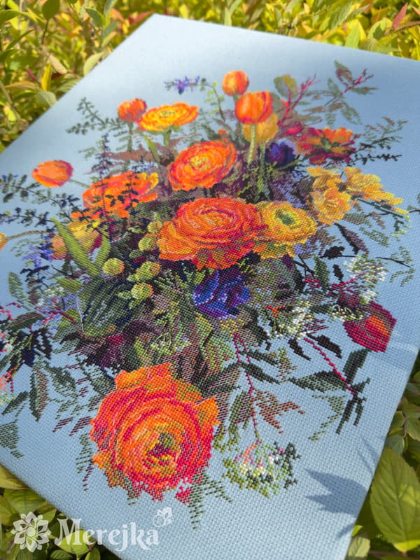 Broderikit Merejka K-270 - "Solbelysta kronblad" 39х31cm