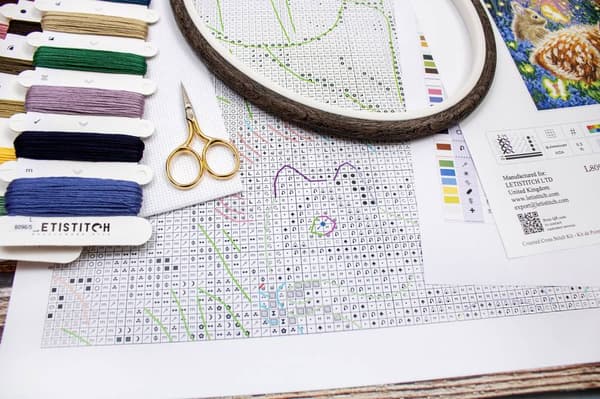 Broderikit LetiStitch L8096 - "Drømmeskov" 21x30cm/21x30cm