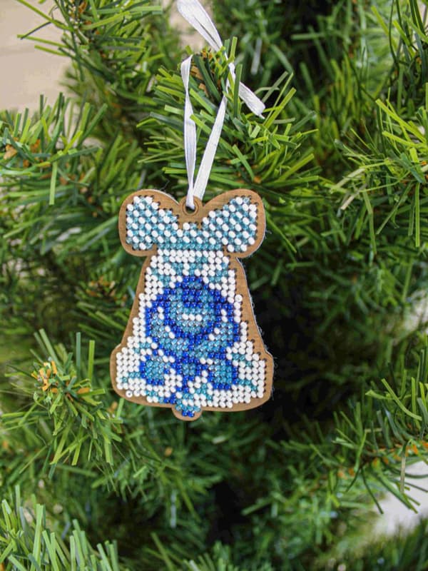 Broderikit med pärlor MP Studia "Julprydnad - Vinterljud" 5x7 cm
