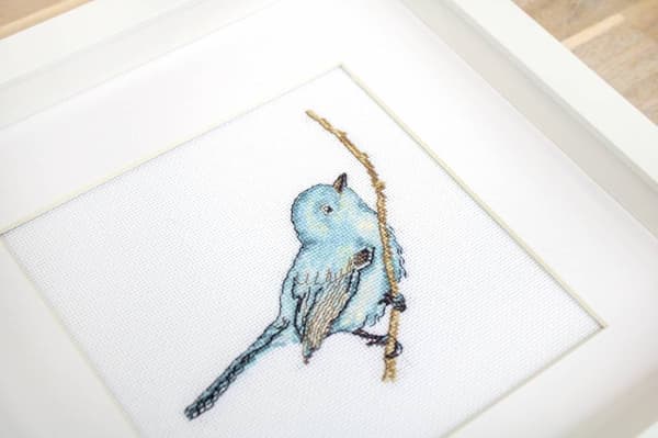 Broderisett Luca-S B11588 - "Blåfugl" 11x11 cm