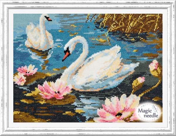Broderikit Magic Needle "Svanepar" 30x21 cm