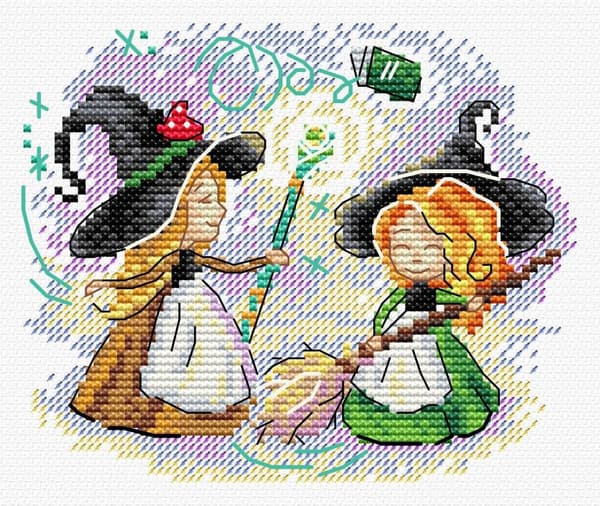 Broderikit MP Studia "Magisk städning" 13x11 cm