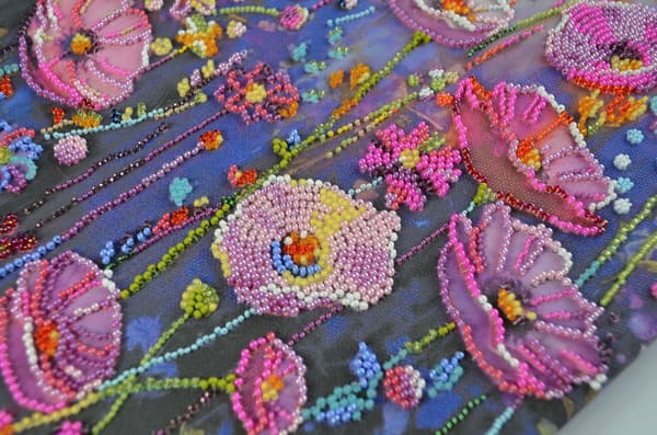 Perlebroderi Abris Art "Forårsstund" 22x45 cm